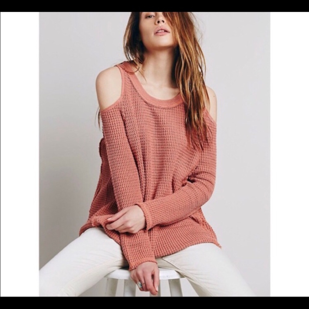 Free people Sunrise cold-shoulder pullover sweater